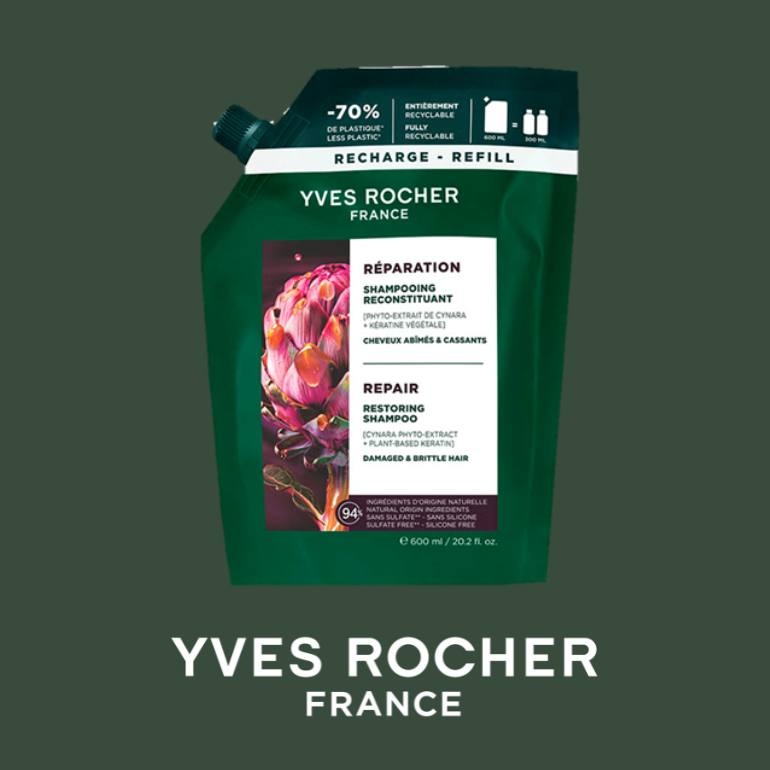 VIENI DA YVES ROCHER E SCOPRI LA NUOVA ECORICARICA DEI TUOI SHAMPI PREFERITI!